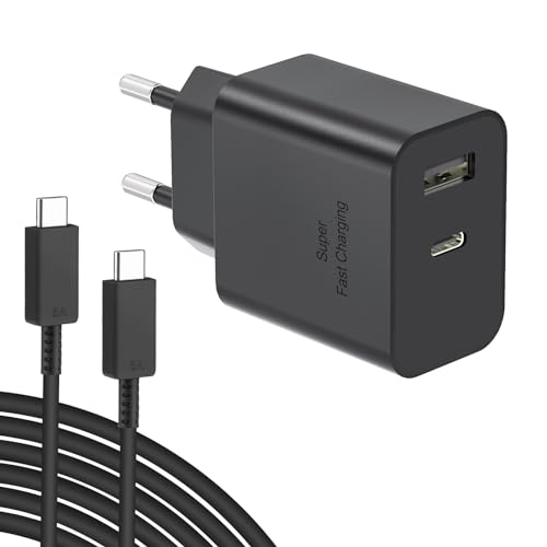 45W USB C Ladegerät 2-Port Schnellladegerät USB C Schnellladekabel 2M 5A für Samsung Galaxy S24/S24 Ultra/S24+/S23 Ultra/S23+/S23/S22 Ultra/Note10+/Tab S8 Ultra, GaN II Tech PPS PD3.0 USB C Netzteil 45W USB C Ladegerät 2-Port Schnellladegerät USB C Schnellladekabel 2M 5A für Samsung Galaxy S24/S24 Ultra/S24+/S23 Ultra/S23+/S23/S22 Ultra/Note10+/Tab S8 Ultra, GaN II Tech PPS PD3.0 USB C Netzteil von FFZZKJ
