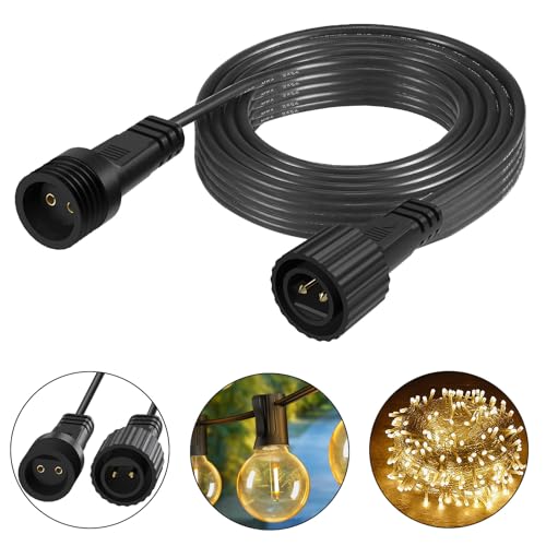 FFZZKJ Verlängerungskabel 5M Außen für Solar G40 Glühbirnen Lichterkette Wasserdicht Außenleuchte langes Kabel für Weihnachtsbeleuchtung Lichtervorhang Eisregen Lichternetz FFZZKJ Verlängerungskabel 5M Außen für Solar G40 Glühbirnen Lichterkette Wasserdicht Außenleuchte langes Kabel für Weihnachtsbeleuchtung Lichtervorhang Eisregen Lichternetz von FFZZKJ