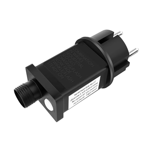 Nur für 31V 6W Weihnachten Lichterkette Netzteil Transformator LED Stecker mit 8 Modi, Timerfunktion, Speicherfunktion, Wasserdicht Adapter für Lichterkette von FFZZKJ