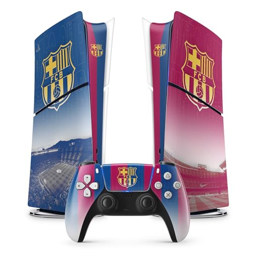 Aufkleber PS5 Barca, Aufkleber für Playstation 5 Fußball, Konsole und Controller, Slim Digital, Skin Barcelona PS5 (1 Controller) von FFrame