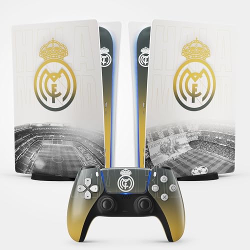 FFrame PS5 Fußball-Aufkleber, Aufkleber für Playstation 5 Fußball, Konsole und Controller, Standard Digital Edition, Madrid PS5 Skin (1 Controller) von FFrame
