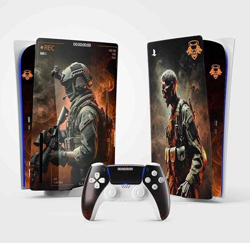 Aufkleber für PS5 Black Ops 6, selbstklebend, PS 5 Gaming, Konsole und Controller, Standard-Edition Skin, COD (1 Controller) von FFrame