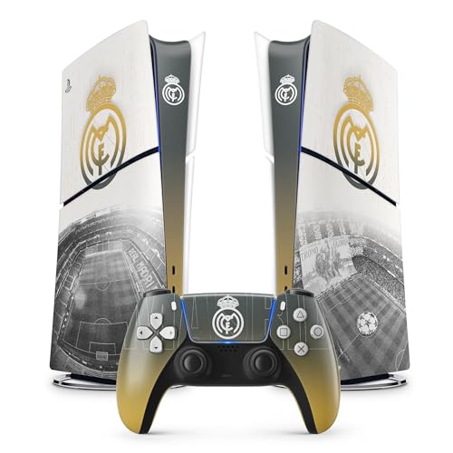 Aufkleber für Playstation 5 Fußball, PS5, Konsole und Controller, Slim Digital, Skin Madrid PS5 (1 Controller) von FFrame