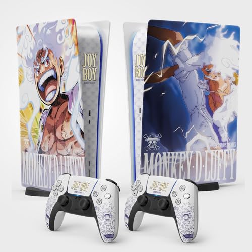 PS5 Skin Gear 5 Sticker, Aufkleber für Playstation 5, Konsole und Controller, Standard Edition Disc, Gear 5 PS5 Skin (2 Controller) von FFrame