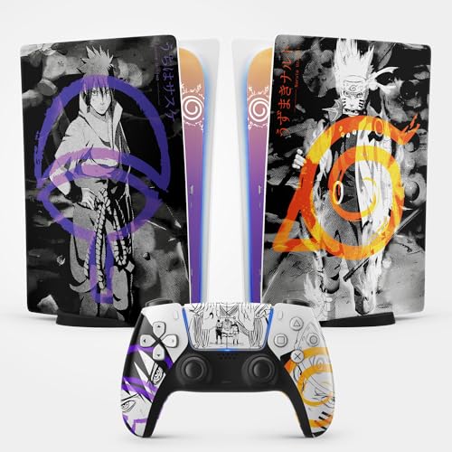 PS5 Skin Hokage Naruto Sticker, Aufkleber für Playstation 5, Konsole und Controller, Digital Standard Edition, Skin Hokage PS5 (1 Controller) von FFrame