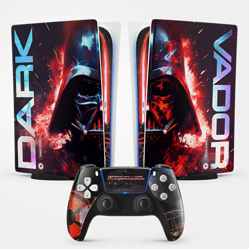 PS5 Skin Sith Sticker, Aufkleber für Playstation 5, Konsole und Controller, Standard Edition Digital, Sith Skin (1 Controller) von FFrame