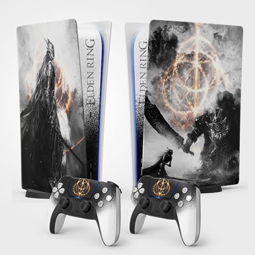 PS5 Skin Sticker Kreis von Elden, Aufkleber für Playstation 5, Konsole und Controller, Standard Edition Digital, MALENIA Skin (2 Controller) von FFrame