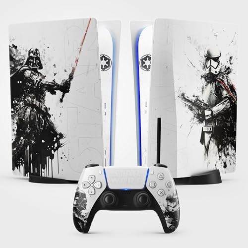 PS5 Skin Trooper Sticker, Aufkleber für Playstation 5r, Konsole und Controller, Standard Edition Disc, Skin Trooper (1 Controller) von FFrame