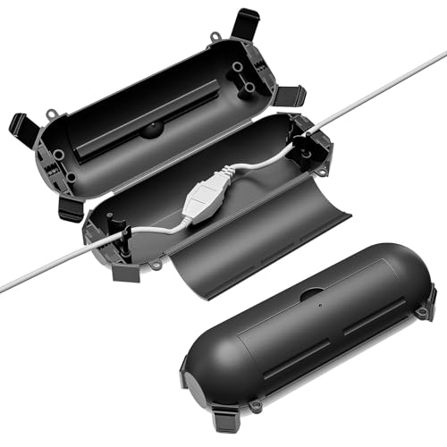 FGB Outdoor Box Wasserdicht - 2 Stück Kabelbox Wasserdicht - Sicherheitsbox für Kabelverbindungen - Wetterfeste Elektrobox - Schutzkapsel für Kabel, Weihnachtsbeleuchtung von FGB