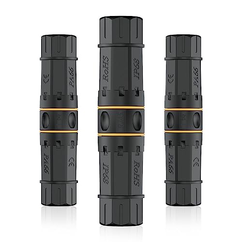 FGB 10Gbps RJ45 Kupplung Cat7 IP68 Wasserdicht Ethernet Kupplung Netzwerkkabel Verbinder Verlegekabel Adapter Netzwerkadapter Geschirmte Buchse auf Buchse Outdoor Ethernet Anschlüsse (3 Stück) von FGB
