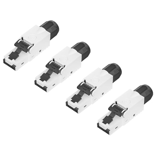 FGB RJ45 Netzwerkstecker Werkzeuglos Vergoldete Kontakte CAT 6a Lan Stecker für Ethernet Verlegekabel 10 Gbps UTP CAT 6a CAT 6 CAT 5, 4 Stück FGB RJ45 Netzwerkstecker Werkzeuglos Vergoldete Kontakte CAT 6a Lan Stecker für Ethernet Verlegekabel 10 Gbps UTP CAT 6a CAT 6 CAT 5, 4 Stück von FGB