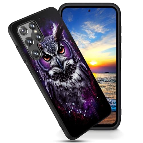 FGDRFGRW Schutzhülle für Galaxy S25 Ultra, weich, mattiert, ultradünn, stoßdämpfend, kratzfest, Schutzhülle für Samsung Galaxy S25 Ultra 17,5 cm (6,9 Zoll), violette Eule von FGDRFGRW