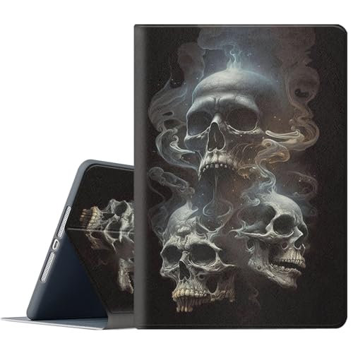 FGDRFGRW Schutzhülle für iPad 27,7 cm (10,9 Zoll) (iPad 10. Generation 2022), verstellbarer Ständer, automatische Wake-/Sleep-Funktion, Ganzkörperschutz, Totenkopf-Motiv von FGDRFGRW