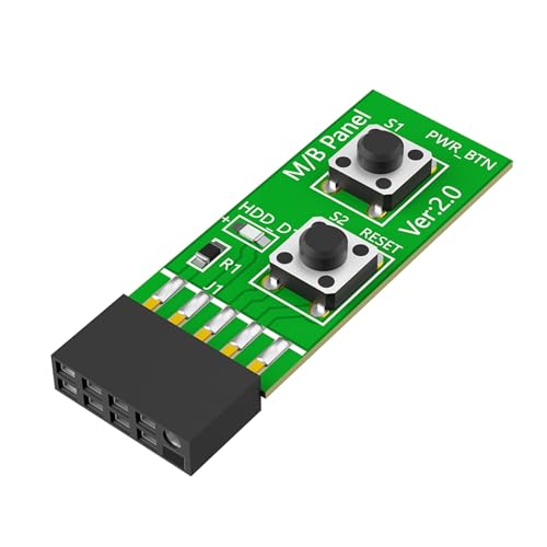 FGDTREE Computertechniker 10Pin Motherboards Tester Schaltplatinenadapter Mit Praktischer Neustarttaste Fehlerbehebung von FGDTREE