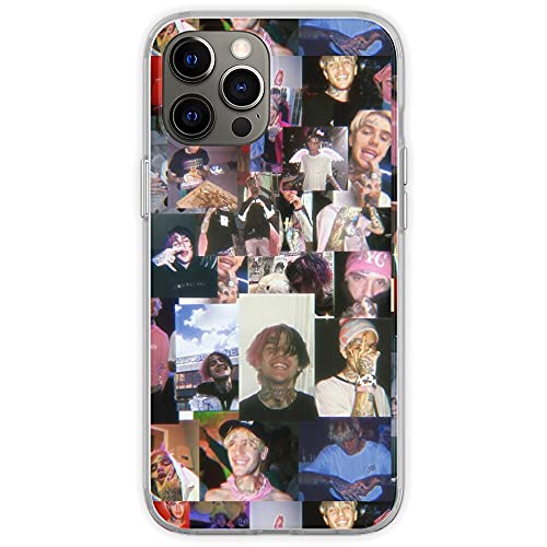 FGHSFRT Kompatibel mit iPhone 12/12 Pro Hülle Collage Lil Peep Design Druck TPU Pure Clear Soft Phone Case Cover von FGHSFRT