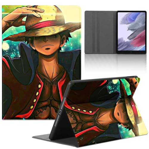 Coole Anime-Schutzhülle für iPad 9. / 8. / 7. Generation 2021 / 2020 / 2019, 25,7 cm (10,2 Zoll), japanische Manga-Charaktere, lustiger Cartoon-Druck, Leder, Standfunktion, weiches TPU, von FGIAZDU