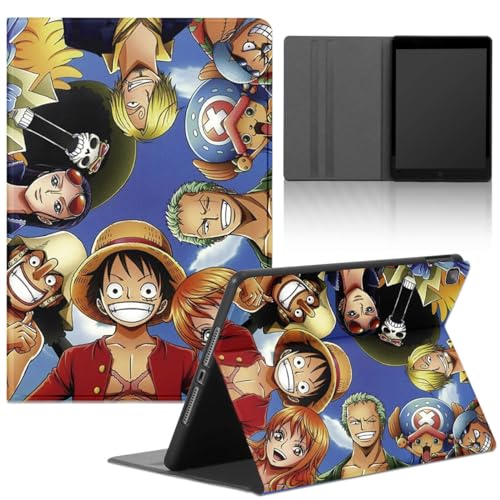 Coole Anime-Tablet-Schutzhülle für iPad 5. Generation/iPad 6. Generation, Manga-Charakter-Muster, Comic-Design, Hüllen für Damen und Herren, PU-Leder, Folio-Rückseite für iPad 9,7 Zoll 2018/2017, von FGIAZDU