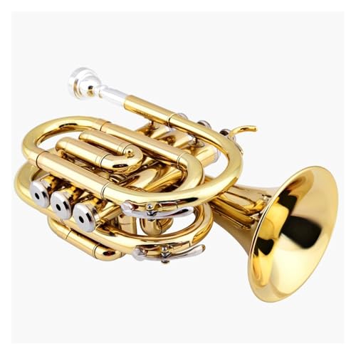 Anfänger Trompete B-Kornett professionelles Musikinstrument Trompete geeignet für Anfänger und Erwachsene Anfänger Trompete B-Kornett professionelles Musikinstrument Trompete geeignet für Anfänger und Erwachsene von FGRTYUX