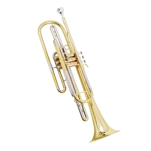 Anfänger Trompete Basstrompete Bb-Tonart Weißkupfer Musikinstrument Anfänger Trompete Basstrompete Bb-Tonart Weißkupfer Musikinstrument von FGRTYUX
