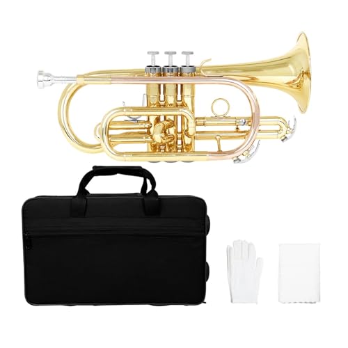 Anfänger Trompete Professionelles Messingkornett B-Dur Mini-Trommel Musikinstrument von FGRTYUX