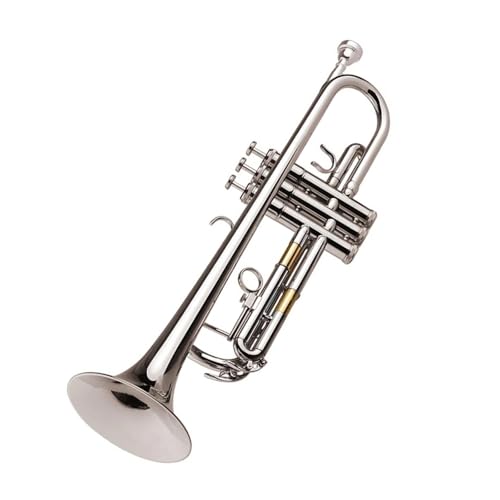 Anfänger Trompete Standard-B-Trompete Messing vernickelt Blasinstrumentensatz von FGRTYUX