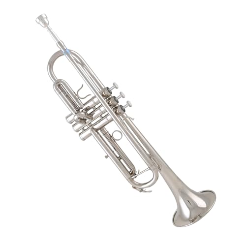 Anfänger Trompete Trompeteninstrument B-Dur versilbert für Anfänger geeignet von FGRTYUX