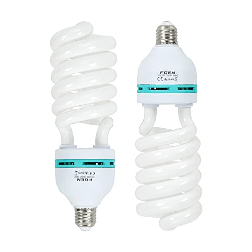 2X135W CFL Fotolampe 5500K Fotoleuchte mit E27 Stecker,FGen Studioleuchte Energiesparende 10000 Stunden Lebensdauer Beleuchtung für Produktfotografie Fotostudio,Fotografie,Softbox 2X135W CFL Fotolampe 5500K Fotoleuchte mit E27 Stecker,FGen Studioleuchte Energiesparende 10000 Stunden Lebensdauer Beleuchtung für Produktfotografie Fotostudio,Fotografie,Softbox von FGen
