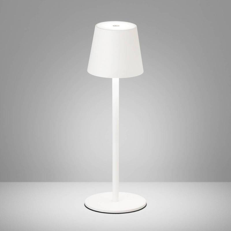 LED-Tischlampe Tropea mit Akku, sandweiß von FH Lighting