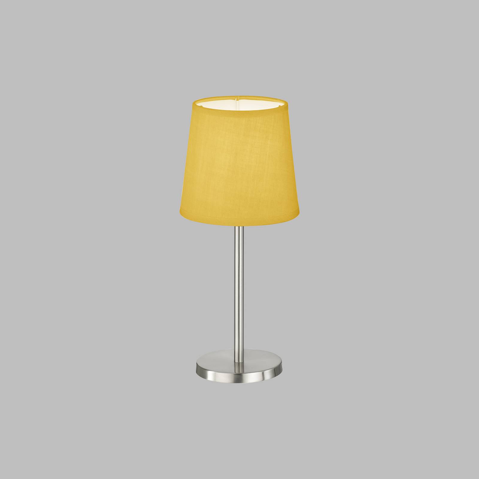 Tischleuchte Eve Leinenschirm, nickel/gelb von FH Lighting