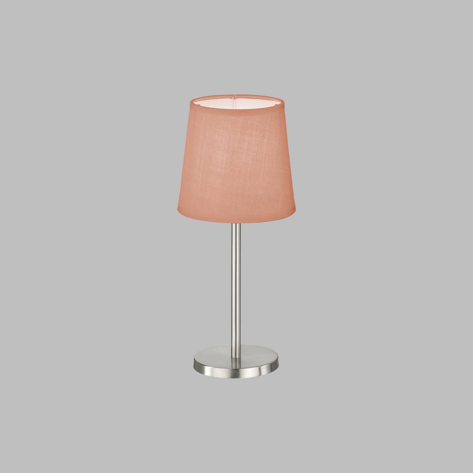 Tischleuchte Eve Leinenschirm nickel/rosa von FH Lighting