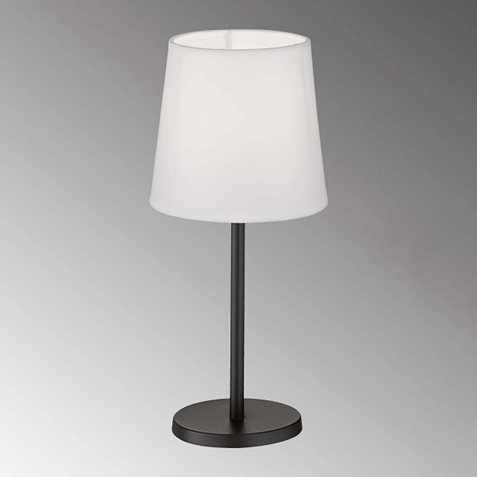 Tischleuchte Eve mit Stoffschirm, schwarz/weiß Tischleuchte Eve mit Stoffschirm, schwarz/weiß von FH Lighting