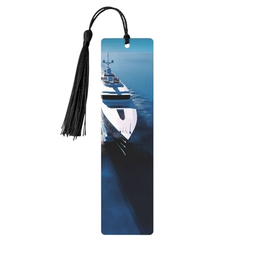 Yacht Holz Lesezeichen Handwerk DIY Holz Lesezeichen mit Quaste Handgemachte Lesezeichen für Buchliebhaber, Seitenmarkierungen Lesegeschenke für Geburtstag Hochzeit Party Ornament von FHEBNDS