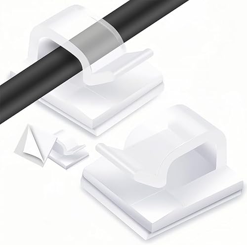 70 Stück transparente Kabelhalter Selbstklebend, Transparente Kabelclips für Kabelmanagement und Kabelführung, Selbstklebende Kabelschellen für Schreibtisch, Büro, Auto und Lichterkette, FHISKUNYU 70 Stück transparente Kabelhalter Selbstklebend, Transparente Kabelclips für Kabelmanagement und Kabelführung, Selbstklebende Kabelschellen für Schreibtisch, Büro, Auto und Lichterkette, FHISKUNYU von FHISKUNYU