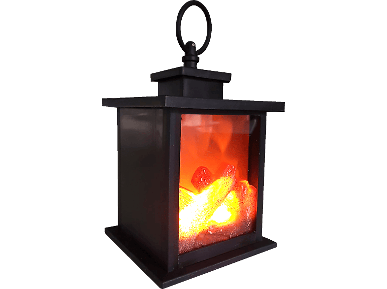 FHS LED Deko-Kamin Weihnachtsbeleuchtung, Schwarz, Weiß von FHS