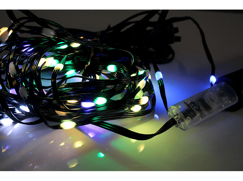 FHS Lichterkette mit 120 RGB LED Weihnachtsbeleuchtung, Mehrfarbig von FHS