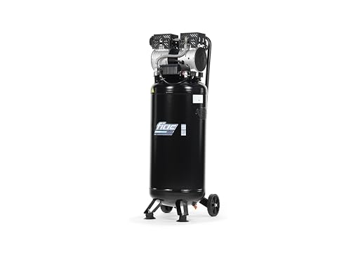 FIAC Vertikaler Luftkompressor SUPERSILENT 50V, Ölfrei, Maximaler Druck 8 bar, 1 PS, 50-Liter-Tank, Geräuschpegel 58 dB LpA von FIAC