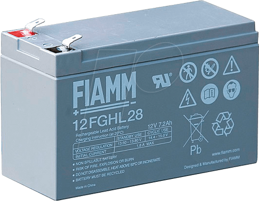 FI FGHL 12-7,2 - Blei-Vlies-Akku, 12 V, 7,2 Ah, LongLife FI FGHL 12-7,2 - Blei-Vlies-Akku, 12 V, 7,2 Ah, LongLife von FIAMM