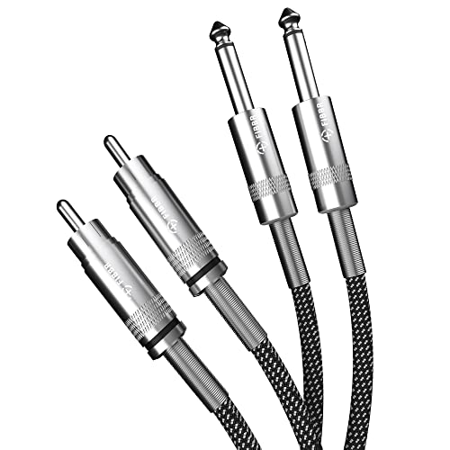 FIBBR Cinch auf 6,35 mm Kabel 3M, Stecker auf Stecker RCA Audio Stereo FIBBR Cinch auf 6,35 mm Kabel 3M, Stecker auf Stecker RCA Audio Stereo von FIBBR