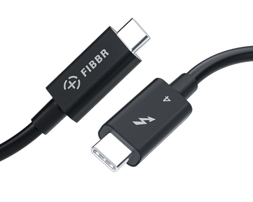 FIBBR [Intel-zertifiziert Thunderbolt 4 Kabel 1M, 40Gbps USB C auf USB C Kabel 8K Display und 100W Ladekabel für Thunderbolt 4 Monitor, MacBook, Hub, eGpu, Docking und Mehr von FIBBR