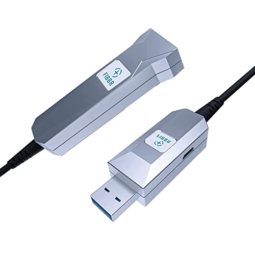FIBBR USB 3.0 Aktiv Verlängerungskabel Kabel, A Stecker auf A Buchse High Speed 5 Gbps Datenübertragung, Verwendung mit PS5, Xbox, Kartenleser, Drucker, Festplatte und mehr (50M) von FIBBR