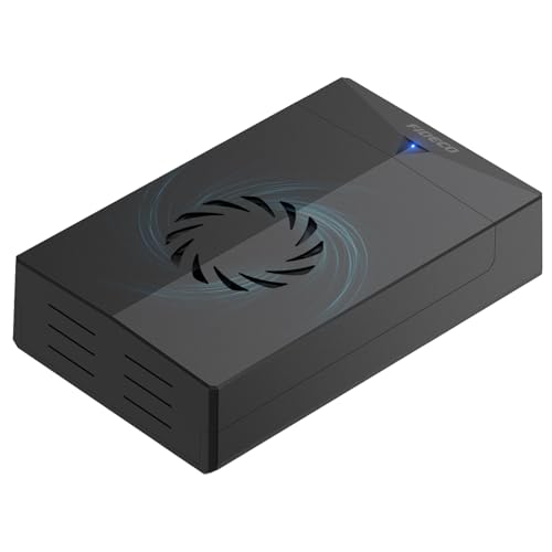 FIDECO Festplattengehäuse 3,5 Zoll, USB 3.0-zu-SATA Externes HDD Gehäuse, Festplatte Gehäuse für 2,5 Zoll oder 3,5 Zoll SATA-Festplatte, UASP Unterstützen von FIDECO