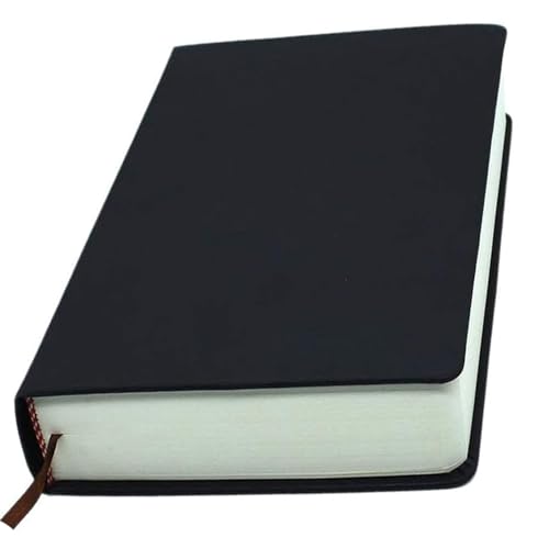 FIDFDID Ultra-dick Blank Notebook Leder Hardcover Skizzenbuch Hartes Leder Cover Skizzenbuch PU Leder HardCover Dickes Tagebuch(A4, Black) von FIDFDID