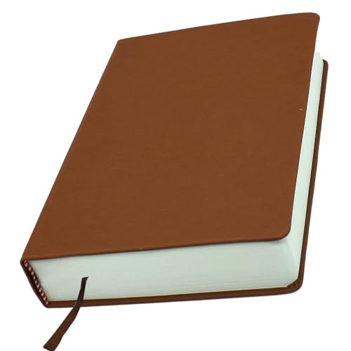 FIDFDID Ultra-dick Blank Notebook Leder Hardcover Skizzenbuch Hartes Leder Cover Skizzenbuch PU Leder HardCover Dickes Tagebuch(A6, Brown) von FIDFDID