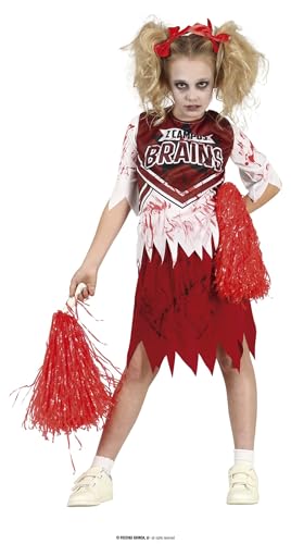 FIESTAS GUIRCA Zombie Cheerleader Kostüm – Rot-weißes Cheerleader-Kleid für Mädchen von 3–4 Jahren FIESTAS GUIRCA Zombie Cheerleader Kostüm – Rot-weißes Cheerleader-Kleid für Mädchen von 3–4 Jahren von FIESTAS GUIRCA