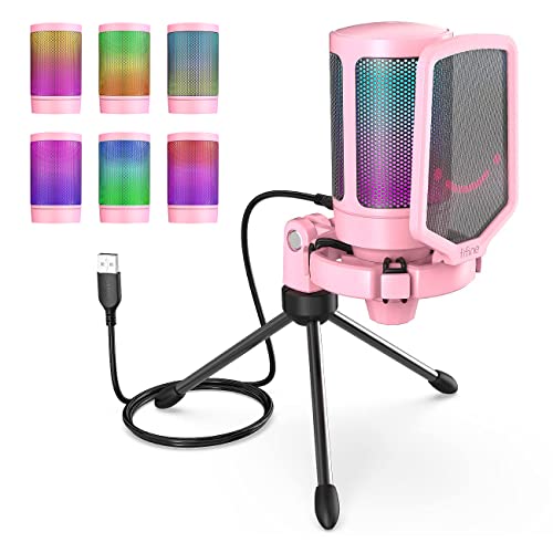 FIFINE Gaming Mikrofon PC, USB Microphone für PS4 PS5 Mac, mit Mikrofon Ständer, Stummschalttaste, Popfilter, Shock Mount, für Streaming Podcast Studio FIFINE Gaming Mikrofon PC, USB Microphone für PS4 PS5 Mac, mit Mikrofon Ständer, Stummschalttaste, Popfilter, Shock Mount, für Streaming Podcast Studio von FIFINE