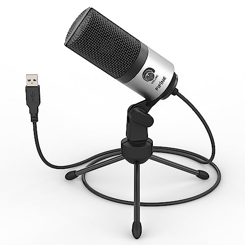 FIFINE Mikrofon PC USB, Microphone für MAC PS4 PS5, Podcast Mikrofon mit Ständer, Studioqualität Aufnahme kondensator-Mikrofone - Silber FIFINE Mikrofon PC USB, Microphone für MAC PS4 PS5, Podcast Mikrofon mit Ständer, Studioqualität Aufnahme kondensator-Mikrofone - Silber von FIFINE