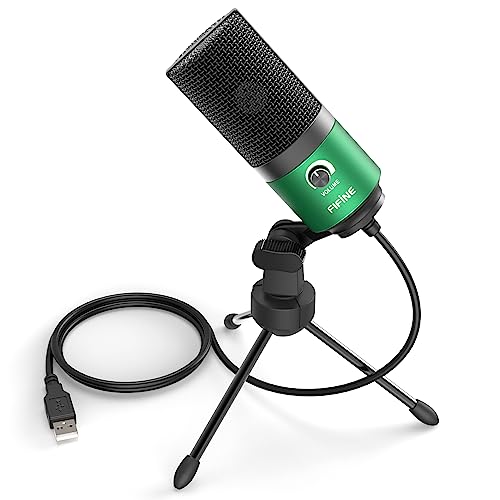 FIFINE Mikrofon PC USB, Microphone für MAC PS4 PS5, Studio Microfon mit Ständer, Studioqualität Aufnahme kondensator-Mikrofone - Grün FIFINE Mikrofon PC USB, Microphone für MAC PS4 PS5, Studio Microfon mit Ständer, Studioqualität Aufnahme kondensator-Mikrofone - Grün von FIFINE