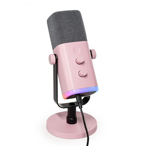 FIFINE USB XLR Mikrofon für Streaming Podcast Studio, Dynamisch Microphone Gaming PC mit Stummschalttaste, für PS4/5 Mac Mixer Soundkarten von FIFINE