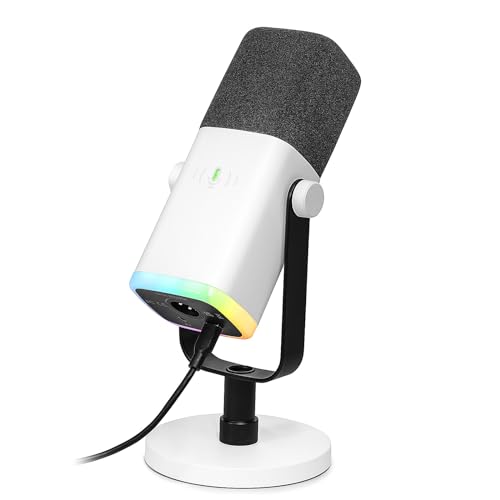 FIFINE USB XLR Mikrofon für Streaming Podcast Studio, Dynamisch Microphone Gaming PC mit Stummschalttaste, für PS4/5 Mac Mixer Soundkarten von FIFINE