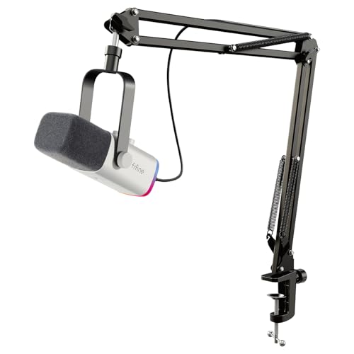 FIFINE XLR Streaming Mikrofon mit Arm für Podcast Studio, USB Dynamisch Microphone Gaming PC mit Stummschalttaste, für PS4/5 Mac Mixer Soundkarten - Weiß FIFINE XLR Streaming Mikrofon mit Arm für Podcast Studio, USB Dynamisch Microphone Gaming PC mit Stummschalttaste, für PS4/5 Mac Mixer Soundkarten - Weiß von FIFINE